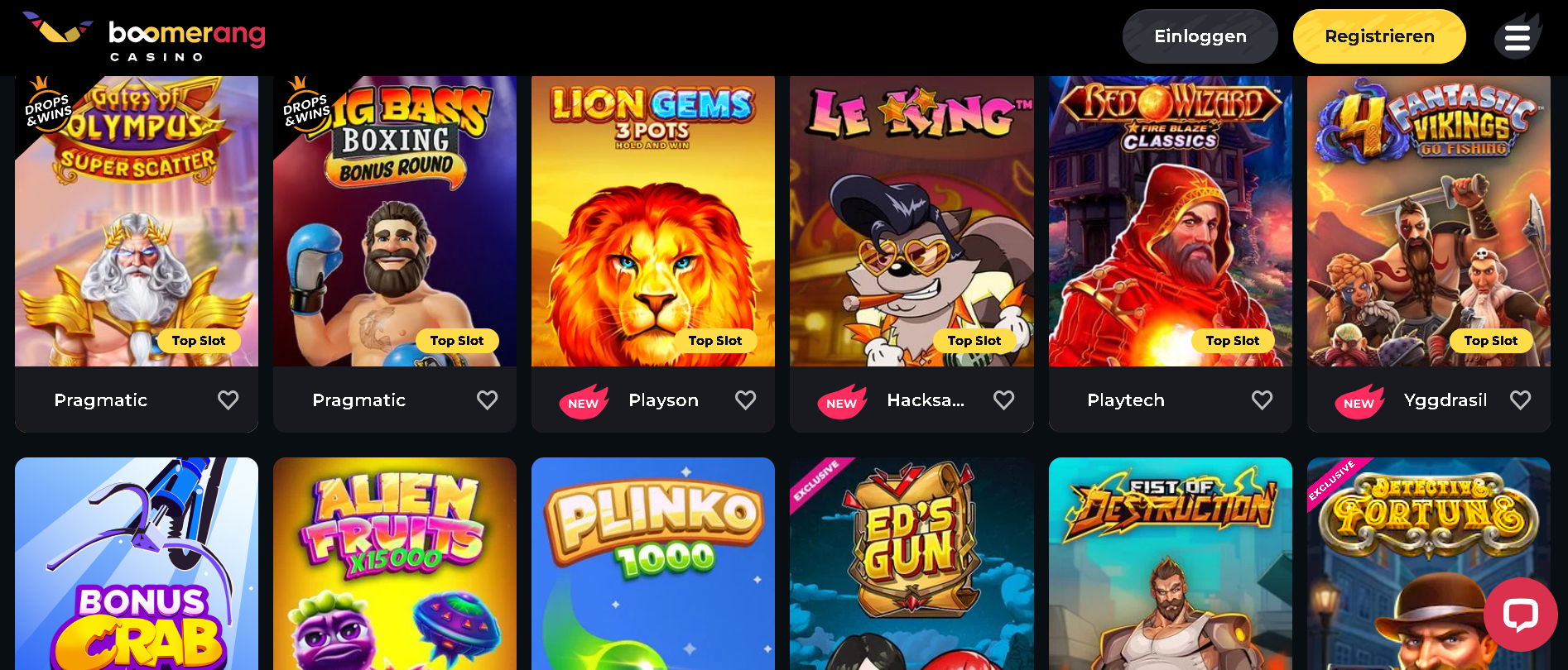 Boomerang Casino Screenshot 2026